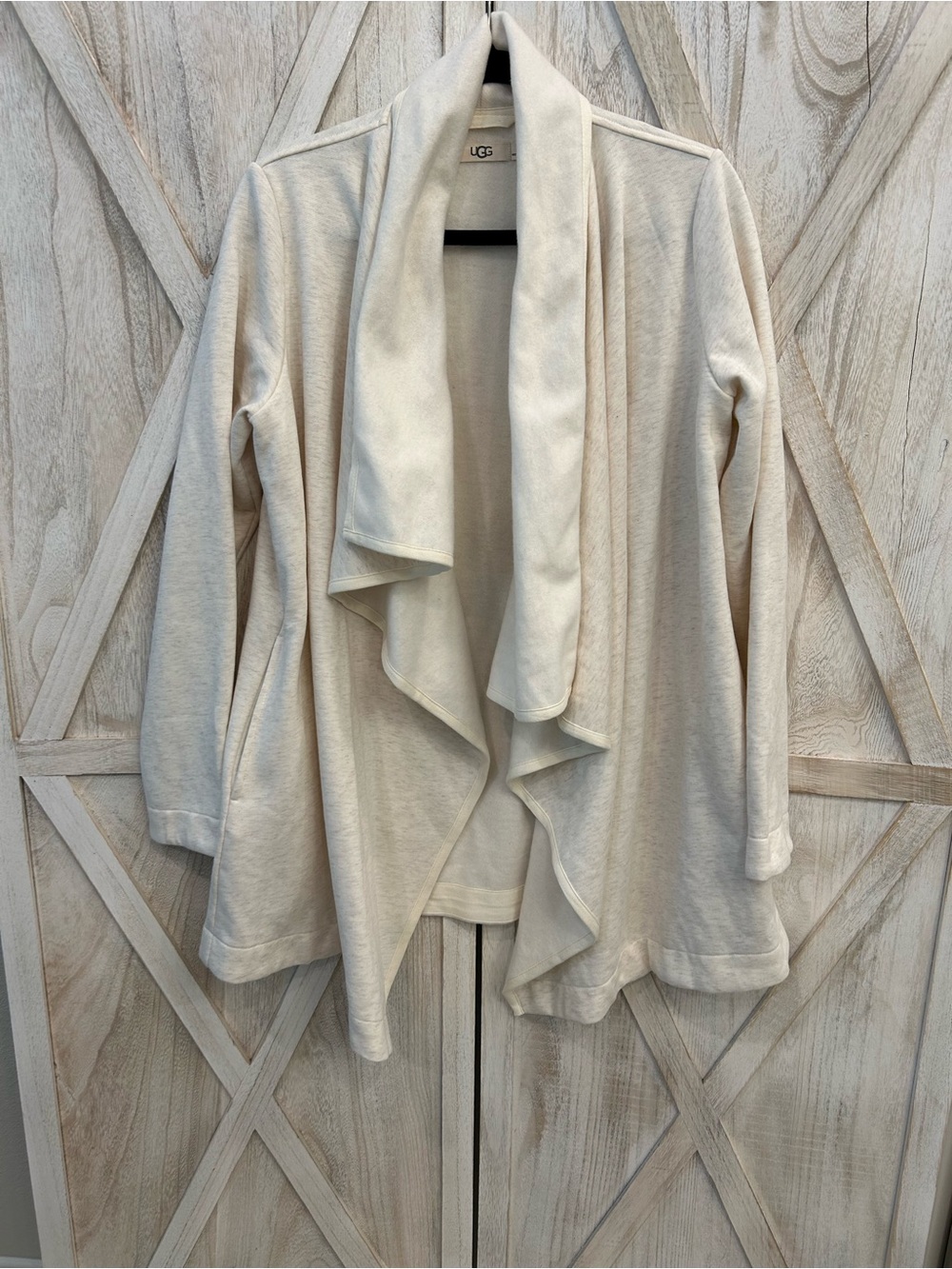 UGG Women's Cream Waterfall Open-Front Cardigan